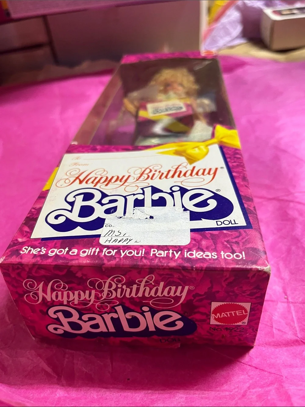 Mattel Happy Birthday Barbie in Pink Gift Box